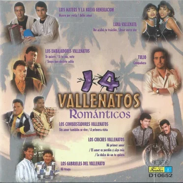 14 vallenatos románticos, volumen 1 by Various Artists - album cover