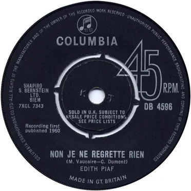 Non, je ne regrette rien / Les Amants d’un jour