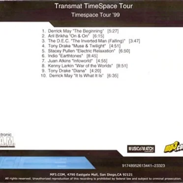 Transmat TimeSpace Tour '99 by Various Artists - album cover