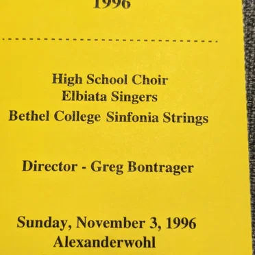 Fall Concert 1996 by Goessel High School Vocal Music Dept. - album cover