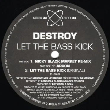 Let the Bass Kick by Destroy - album cover