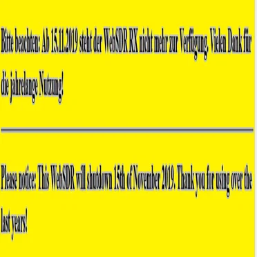 Shortwave Radio 11/4/2019 (WebSDR DJ3LE North Germany)