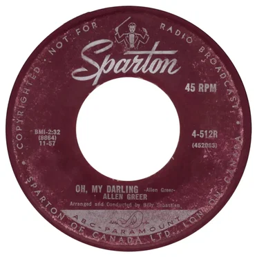 Oh, My Darling by Allen Greer - album cover