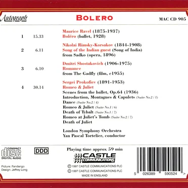 Bolero / Romeo & Juliet by Various Artists - album cover