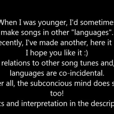 Koro'as: A Song in an Unknown Language