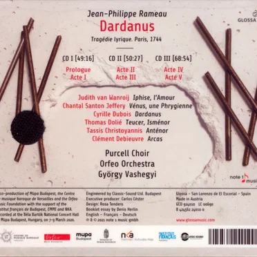 Dardanus, Tragédie lyrique, Paris 1744