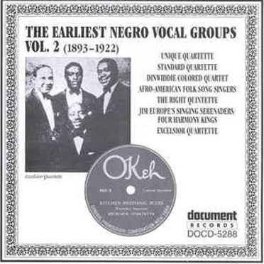 Earliest Negro Vocal Groups, Volume 2 (1893-1922) by Various Artists - album cover