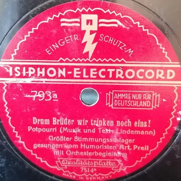 Drum Brüder wir trinken noch eins! / Denn bei uns geht alles wie genudelt!