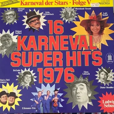 Karneval der Stars, Folge V - 16 Karneval Super Hits 1976 by Various Artists - album cover