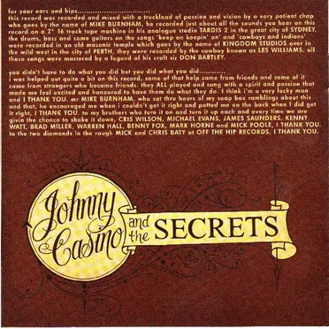 New Clothes Old Shoes by Johnny Casino And The Secrets - album cover