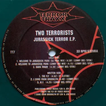 Jurassick Terror E.P. by Two Terrorists - album cover