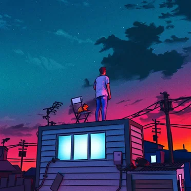 Laying on my porch while we watch the world end