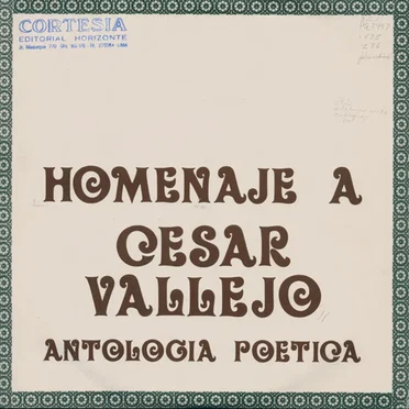 Homenaje a César Vallejo (Antología poética) by César Vallejo - album cover