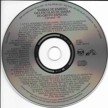 Sambas De Enredo - Grupo Especial - Carnaval 94 by Various Artists - album cover