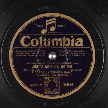 Just a Memory / Dancing Tambourine by Piccadilly Revels Band - album cover