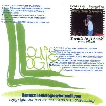 Debacle in a Bottle: A Not Album by Louis Logic - album cover