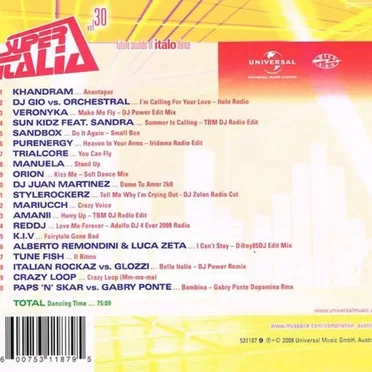 Super Italia - Future Sounds of Italo Dance Vol. 30 by Various Artists - album cover