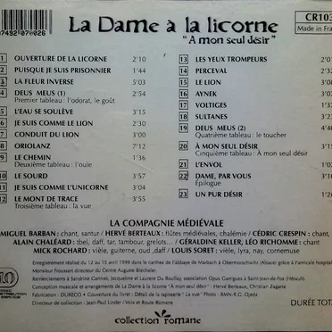 La Dame à la licorne "À mon seul désir"