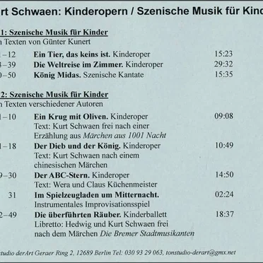 Kinderopern und andere szenische Musik für Kinder
