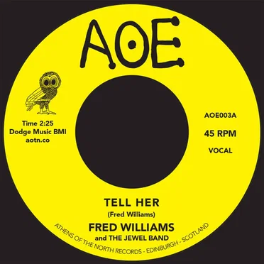 Tell Her / The Dance Got Old by Fred Williams & The Jewels Band - album cover
