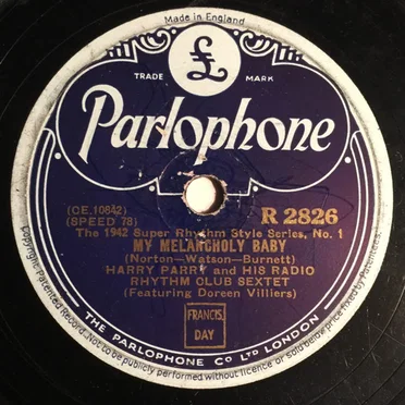 My Melancholy Baby / I May Be Wrong by Harry Parry And His Radio Rhythm Club Sextet - album cover