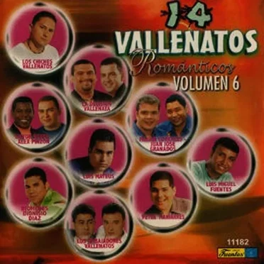 14 vallenatos románticos, volumen 6 by Various Artists - album cover