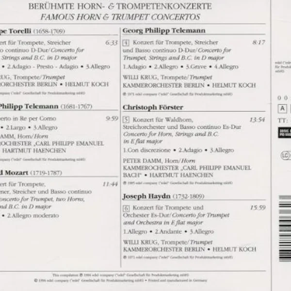 Famous Horn - und Trumpet Concertos