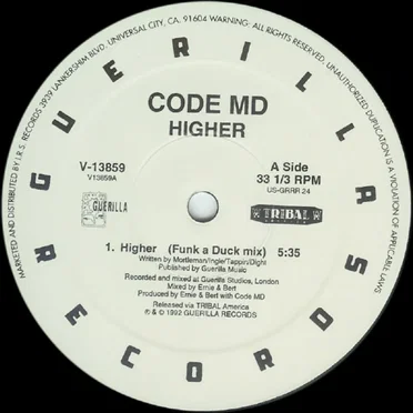 Patrolling the Edge / Higher by Code MD - album cover