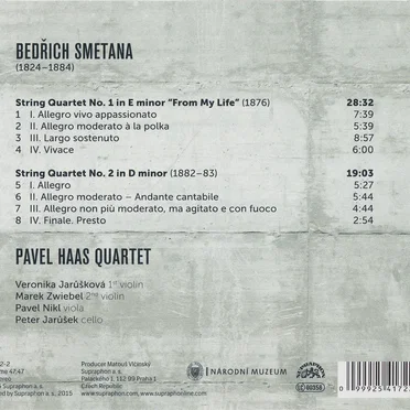 String Quartet no. 1 in E minor “From My Life” / String Quartet no. 2 in D minor