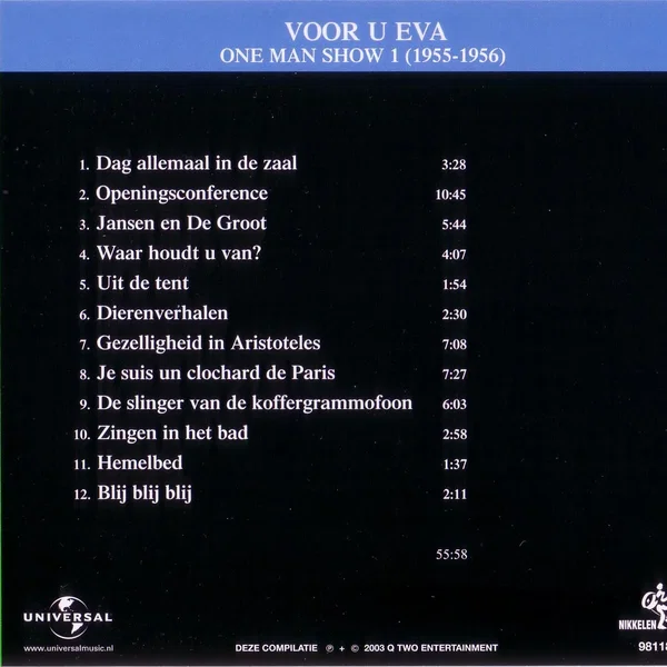 Voor u Eva (one man show 1955-1956)