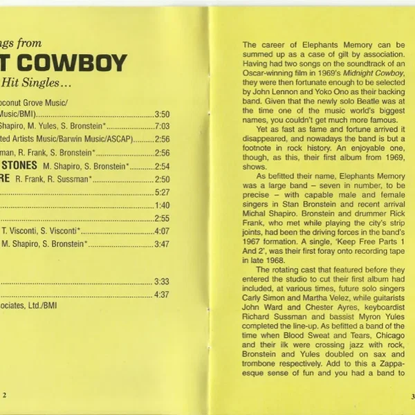 Songs from Midnight Cowboy