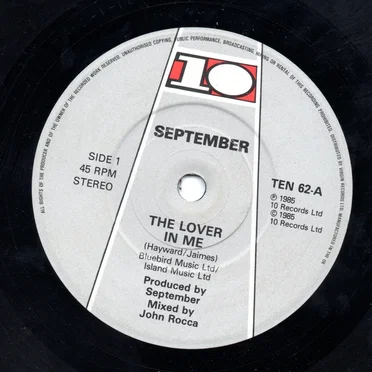The Lover in Me by September - album cover