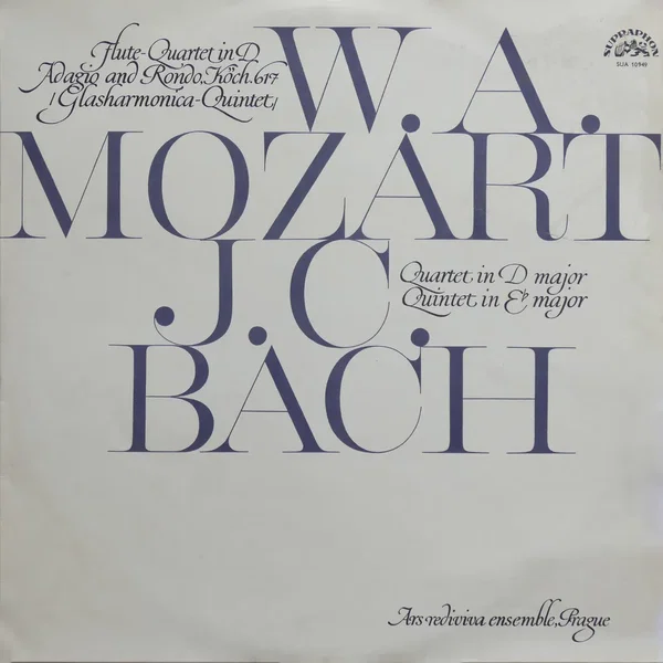 W. A. Mozart: Flute-Quartet in D / Adagio and Rondo, K. 617 "Glasharmonica-Quintet" / J. C. Bach: Quartet in D major / Quintet in E-flat major