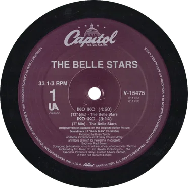 Iko Iko by The Belle Stars - album cover