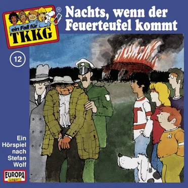 TKKG 12: Nachts, wenn der Feuerteufel kommt by Stefan Wolf - album cover
