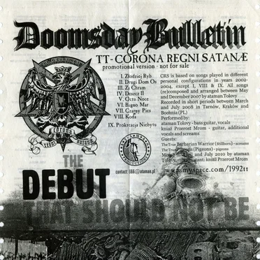 Corona Regni Satanæ by Túrin Turambar - album cover