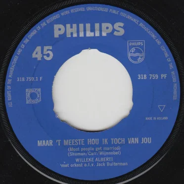 Maar ’t meest hou ik toch van jou / Willeke