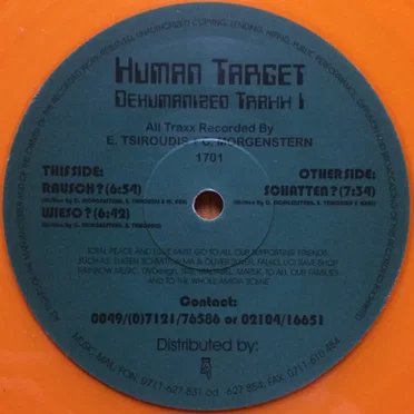 Dehumanized Traxx I by Human Target - album cover