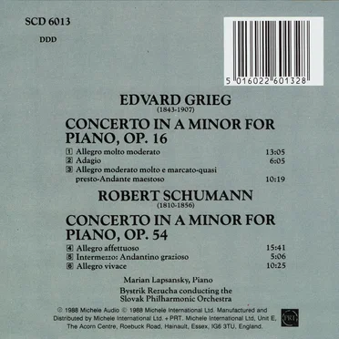 Grieg: Piano Concerto in A minor / Schumann: Piano Concerto in A minor