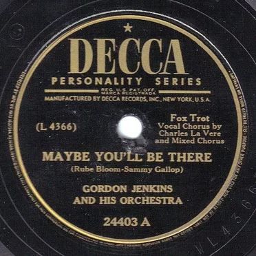 Maybe You'll Be There / Dark Eyes