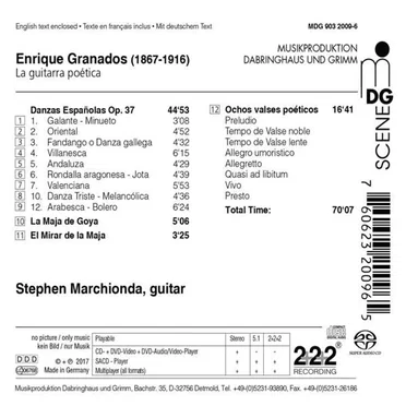 Enrique Granados: Gitarrenwerke "La guitarra poética"