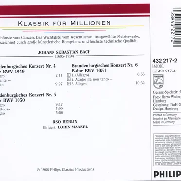 Brandenburgische Konzerte 4-6