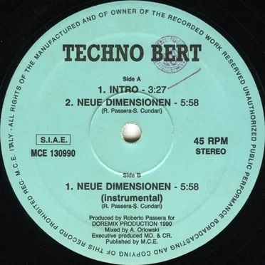 Neue Dimensionen by Techno Bert - album cover