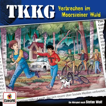 TKKG 215: Verbrechen im Moorsteiner Wald by Stefan Wolf - album cover