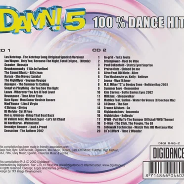 Damn! 5: 100% Dance Hits by Various Artists - album cover