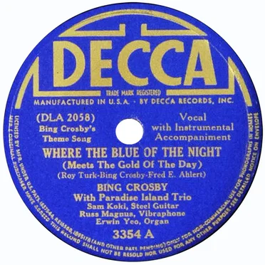 Where the Blue of the Night (Meets the Gold of the Day) / The Waltz You Saved for Me