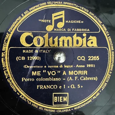 Me "vo" a morir / Noche de ronda
