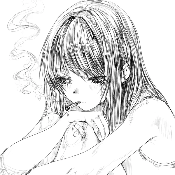 broken cigarette