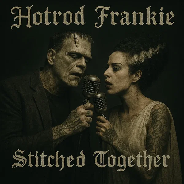 Stitched together