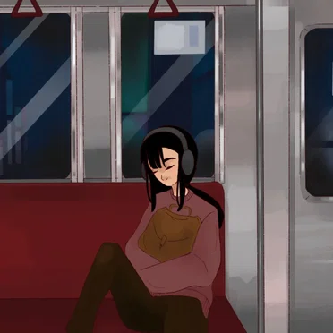 it’s midnight and you’re on the train
